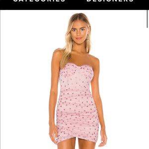 Revolve/Superdown Fifi Mesh Mini Dress in Pink